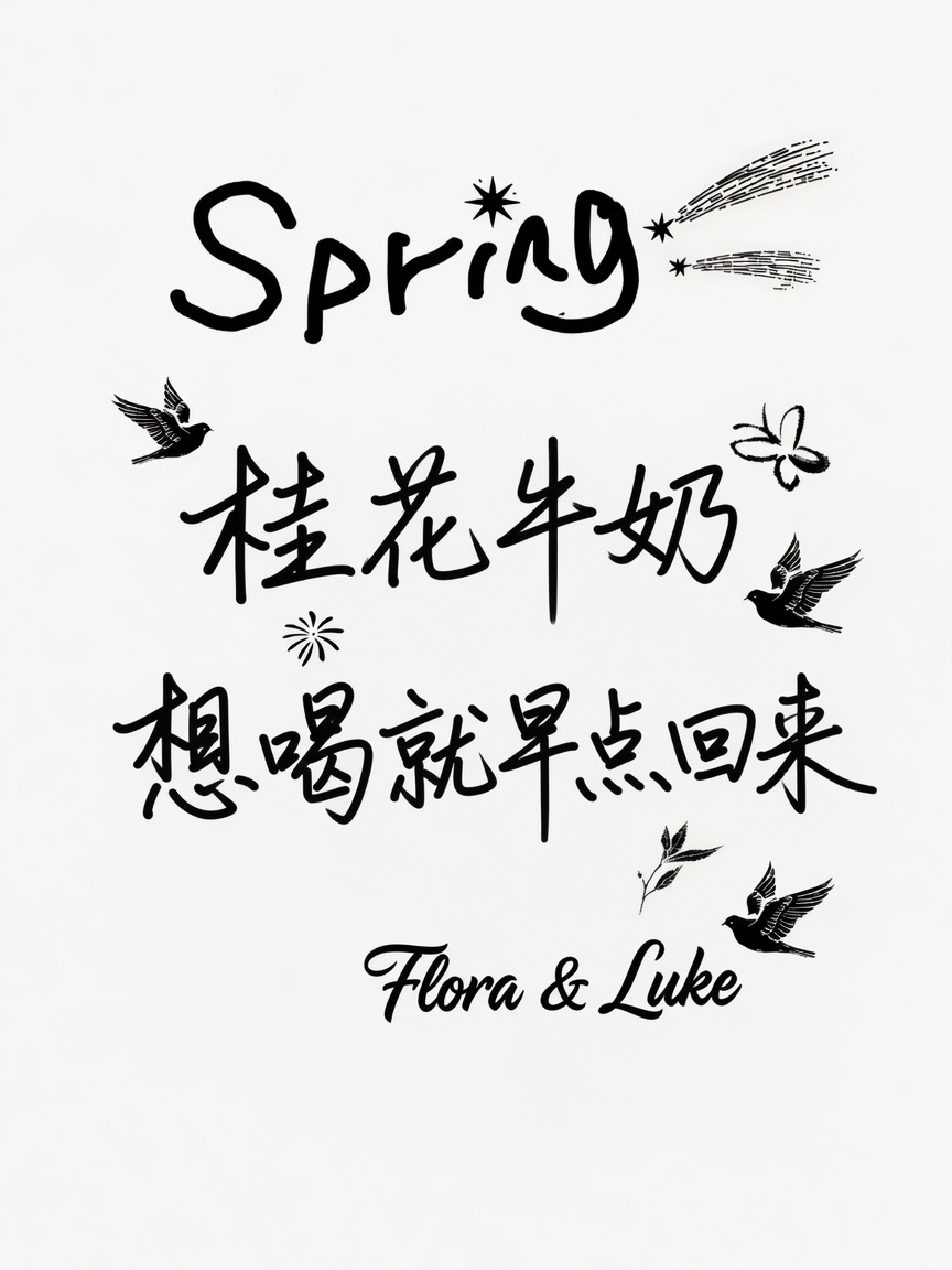 桂花牛奶。想喝就早点回来